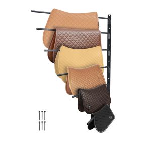 Wall Mounted Saddle Rack, 30.9 x 29.9 x 5.5 in, Swing Out Saddle Holder, Six Tiers Horse Saddle Stand