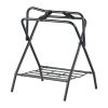 Folding Saddle Rack, 28 x 19 x 37.5 in, 2 Packs Freestanding Horse Saddle Stand, Portable Horse Blanket Holder