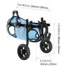 Dog Wheelchair for Back Legs, Adjustable 2 Wheels Pet Wheelchair, Lightweight Dog Cart with Shock-Absorbing Wheels