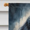 Black Poodle Puppy Halloween House Flag Large Porch Sleeve Pole Decorative Outside Yard Banner Artwork Wall Hanging, Polyester, House Size, Multicolor