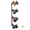 Wall Mount Saddle Rack, 24 x 7 x 52 in, Four Tiers Horse Saddle Storage Rack, Heavy Duty Equestrian Western and English Saddle Stand
