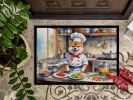 Shiba Inu The Chef Doormat Front Door Mat Indoor Outdoor Rugs for Entryway, Non Slip Washable Low Pile, 24H X 36W