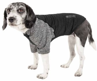 Pet Life Active 'Hybreed' 4-Way Stretch Two-Toned Performance Dog T-Shirt (Color: black, size: X-Large)